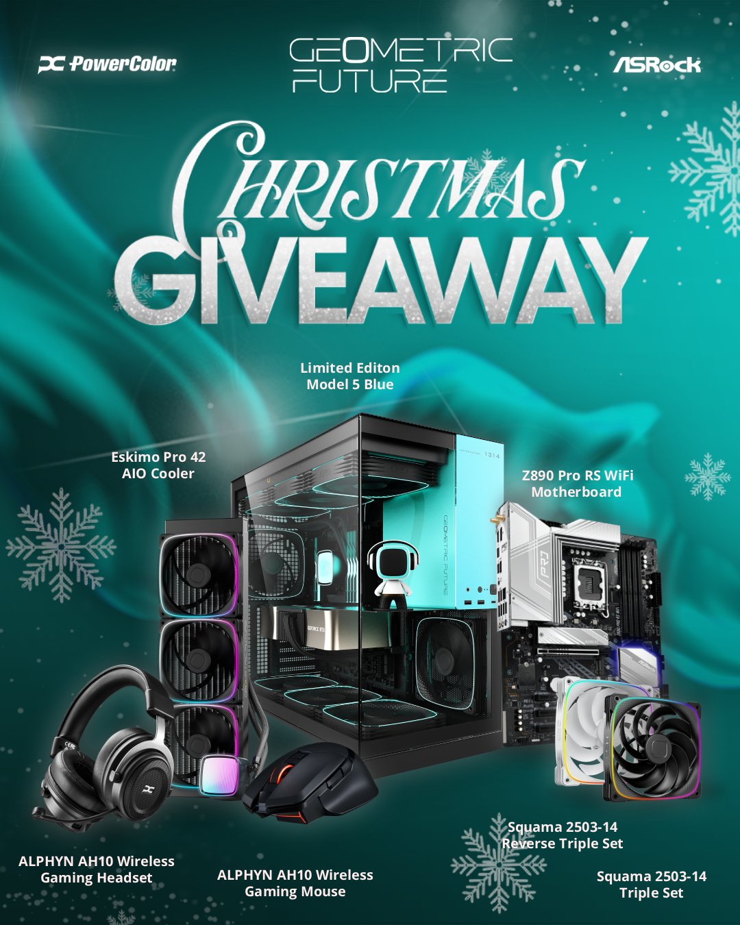 WIN PC Gaming Gear from Geometric Future, ASRock and PowerColor