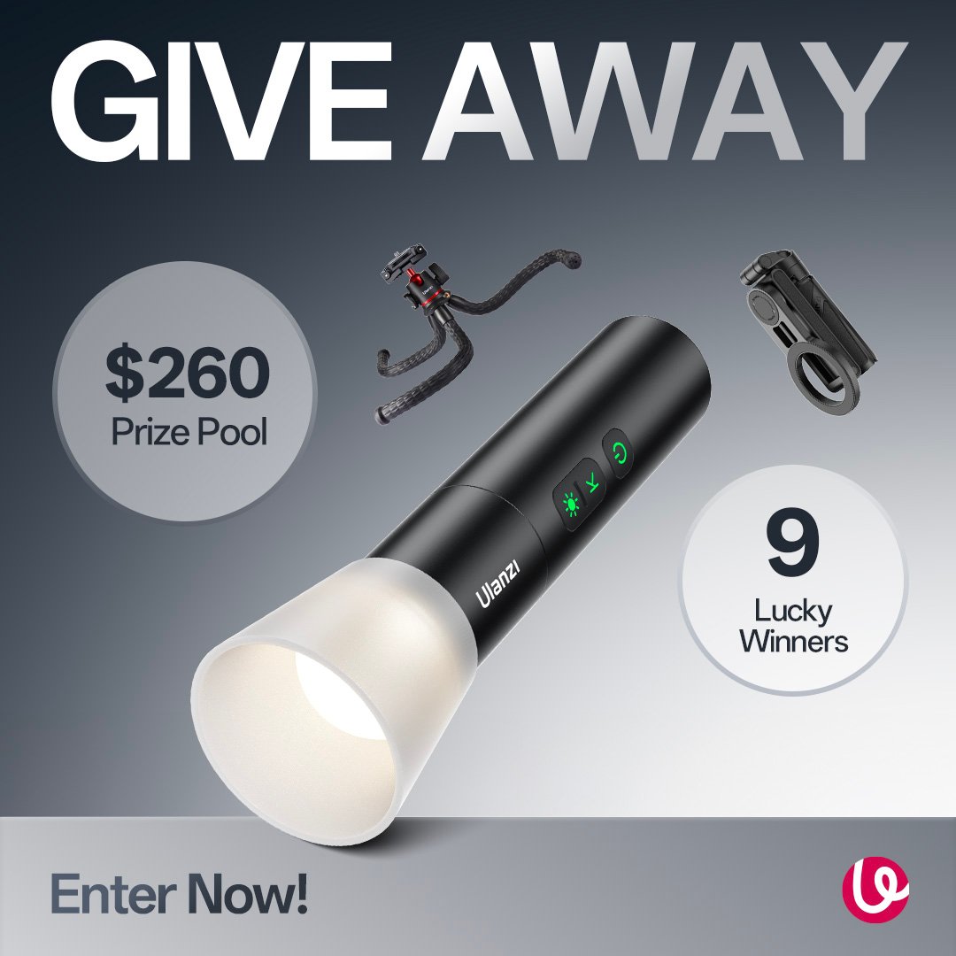 WIN a Ulanzi Flashlight, Magnetic Phone Tripod, or Octopus Tripod